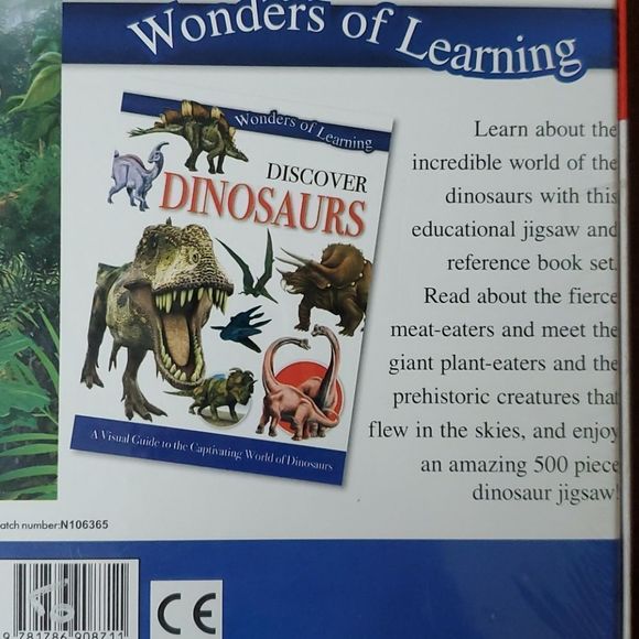 GREAT GIFT!!! NEW Wonders of Learning sealed 500 puzzle dinosaurs * - Picture 4 of 5